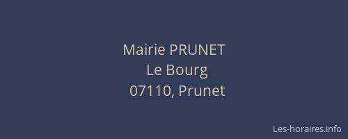 Mairie PRUNET