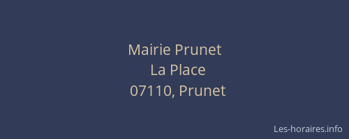 Mairie Prunet