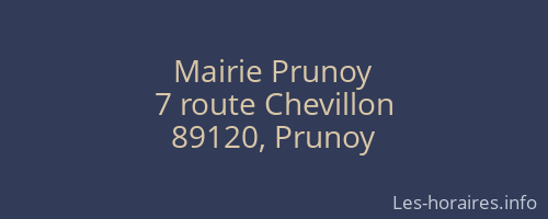 Mairie Prunoy