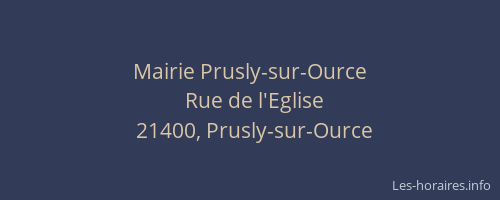 Mairie Prusly-sur-Ource