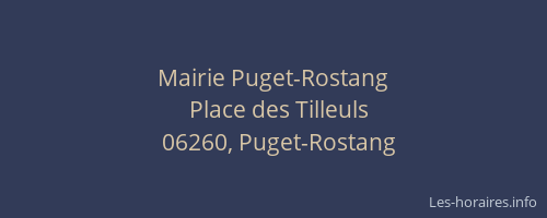 Mairie Puget-Rostang