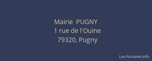 Mairie  PUGNY