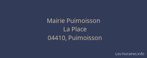 Mairie Puimoisson
