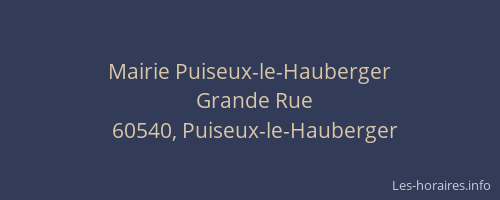 Mairie Puiseux-le-Hauberger