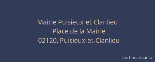 Mairie Puisieux-et-Clanlieu