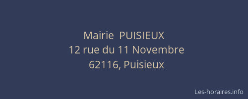Mairie  PUISIEUX