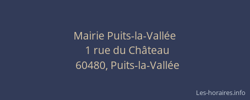 Mairie Puits-la-Vall&eacute;e