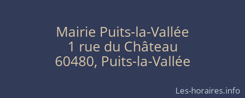 Mairie Puits-la-Vallée