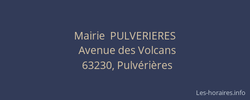 Mairie  PULVERIERES