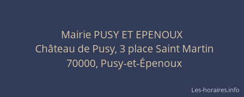 Mairie PUSY ET EPENOUX