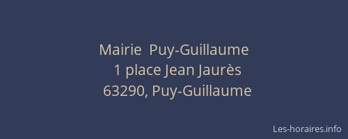 Mairie  Puy-Guillaume