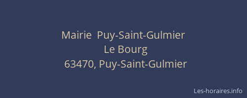 Mairie  Puy-Saint-Gulmier