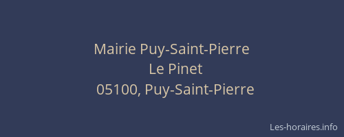 Mairie Puy-Saint-Pierre