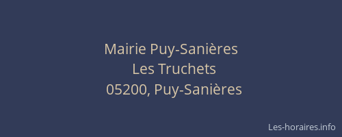 Mairie Puy-Sanières