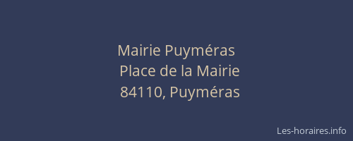 Mairie Puyméras