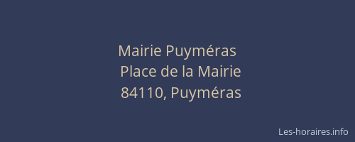 Mairie Puym&eacute;ras