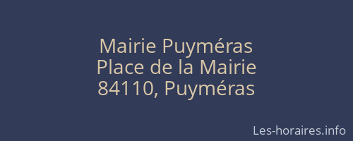 Mairie Puyméras