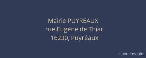 Mairie PUYREAUX