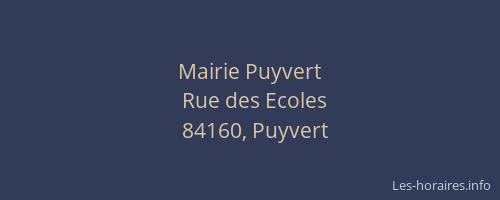 Mairie Puyvert