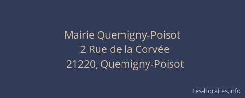 Mairie Quemigny-Poisot