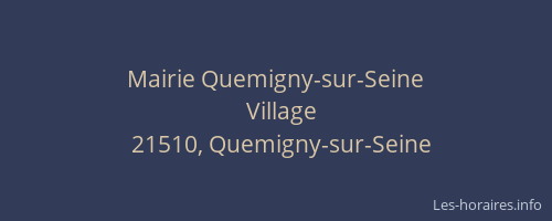 Mairie Quemigny-sur-Seine