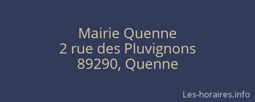 Mairie Quenne
