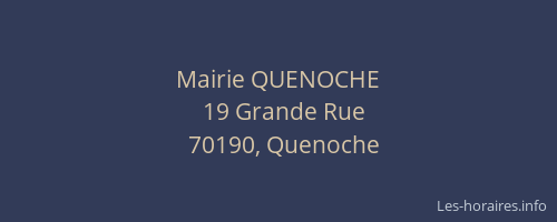 Mairie QUENOCHE