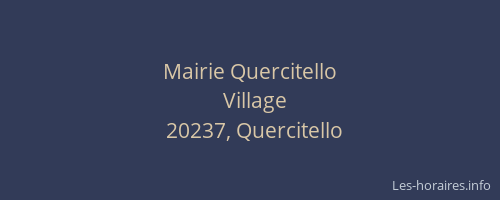 Mairie Quercitello