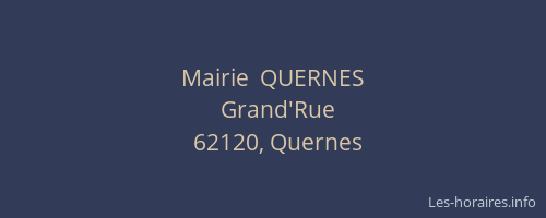 Mairie  QUERNES