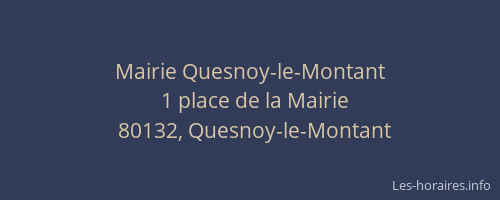 Mairie Quesnoy-le-Montant