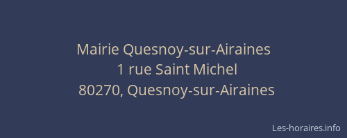 Mairie Quesnoy-sur-Airaines