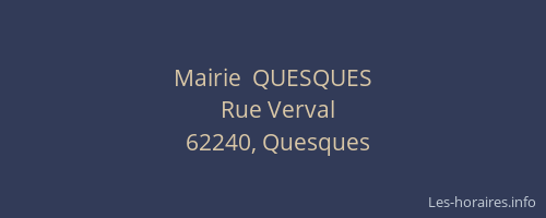 Mairie  QUESQUES