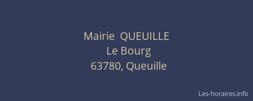Mairie  QUEUILLE