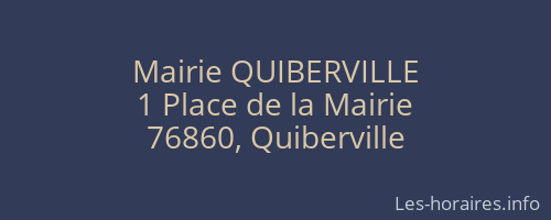 Mairie QUIBERVILLE
