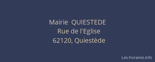 Mairie  QUIESTEDE