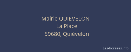 Mairie QUIEVELON