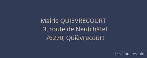 Mairie QUIEVRECOURT