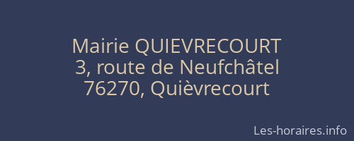 Mairie QUIEVRECOURT