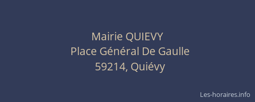 Mairie QUIEVY