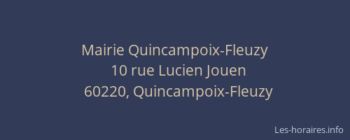 Mairie Quincampoix-Fleuzy