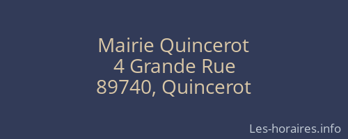 Mairie Quincerot