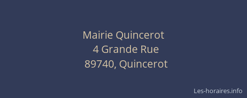 Mairie Quincerot