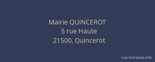 Mairie QUINCEROT