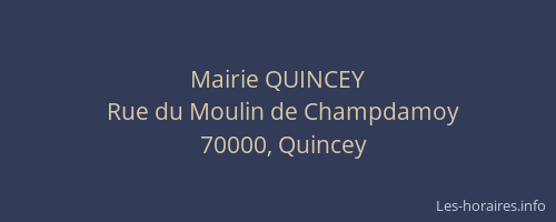 Mairie QUINCEY