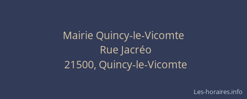 Mairie Quincy-le-Vicomte