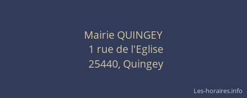 Mairie QUINGEY
