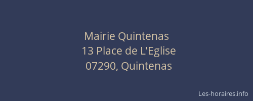 Mairie Quintenas