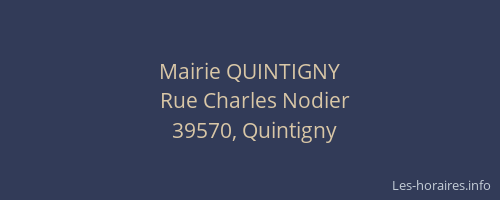 Mairie QUINTIGNY