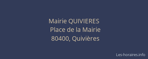 Mairie QUIVIERES