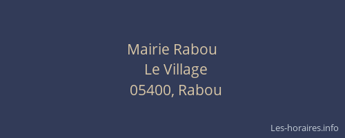 Mairie Rabou